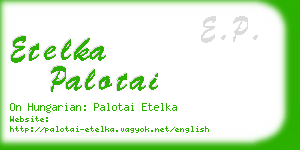 etelka palotai business card